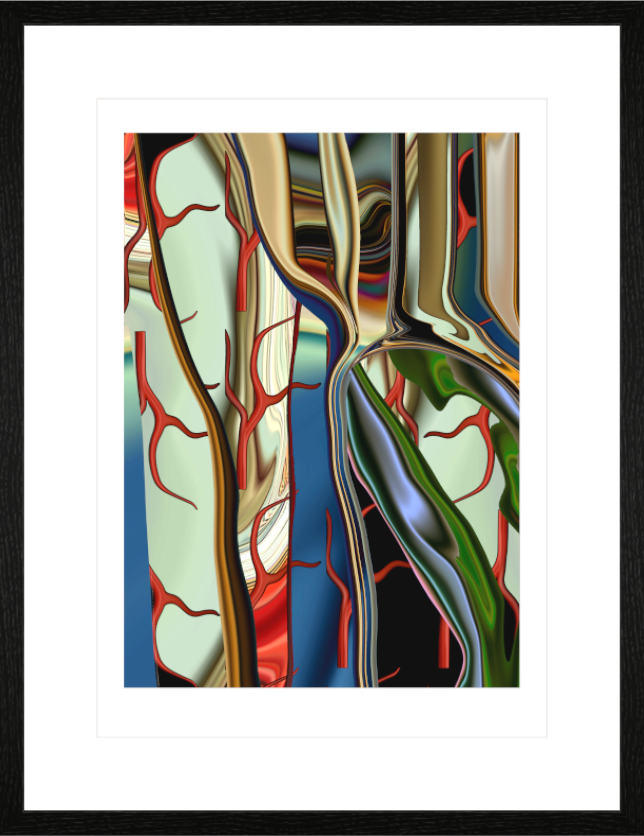 Main image Liquid Lines – Framed Abstract Wall Art