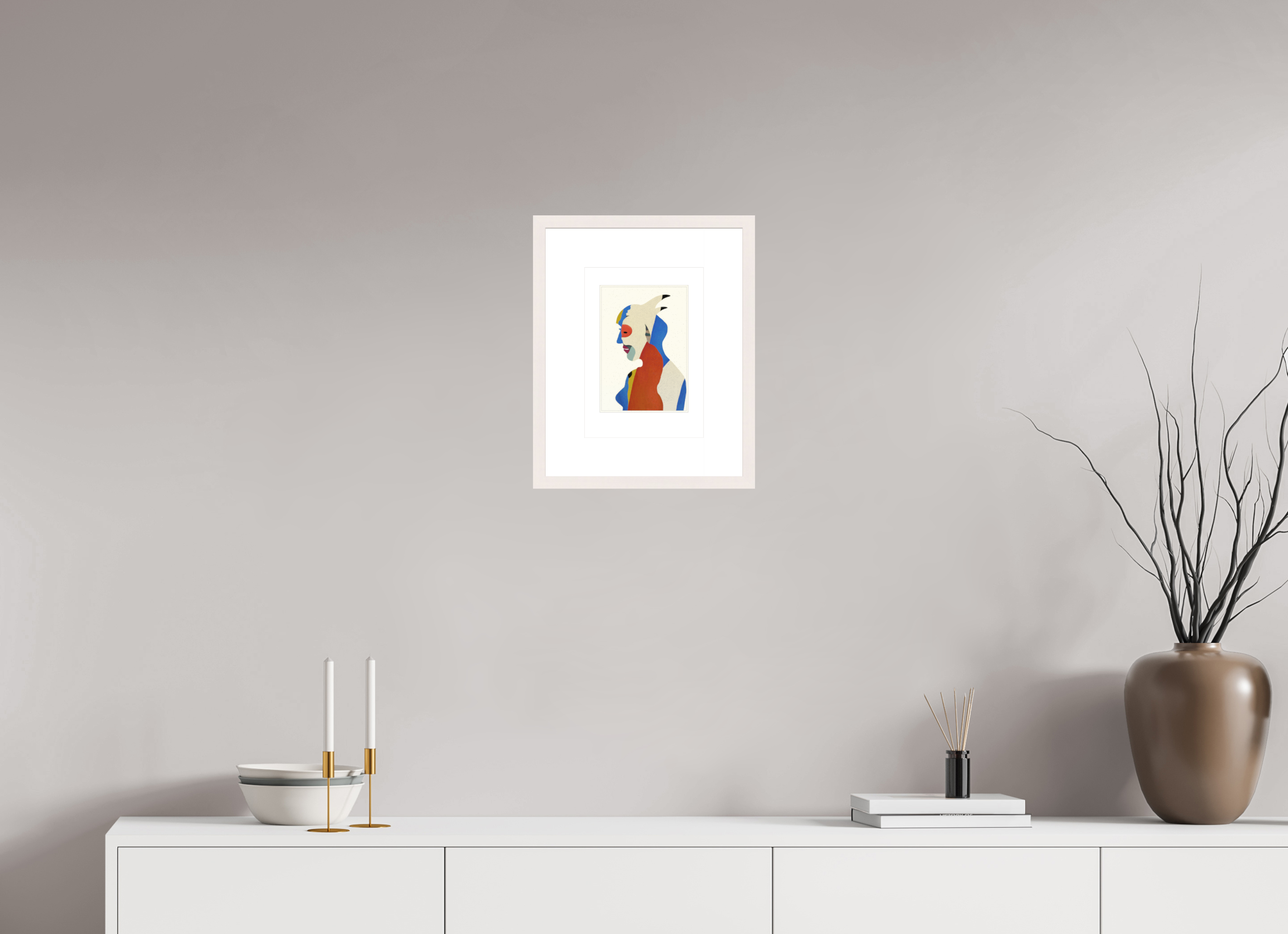 DIN A4 (21 x 29,7 cm), Ilona Mangold A4 Framed Vivid Profile – Framed Abstract Wall Art
