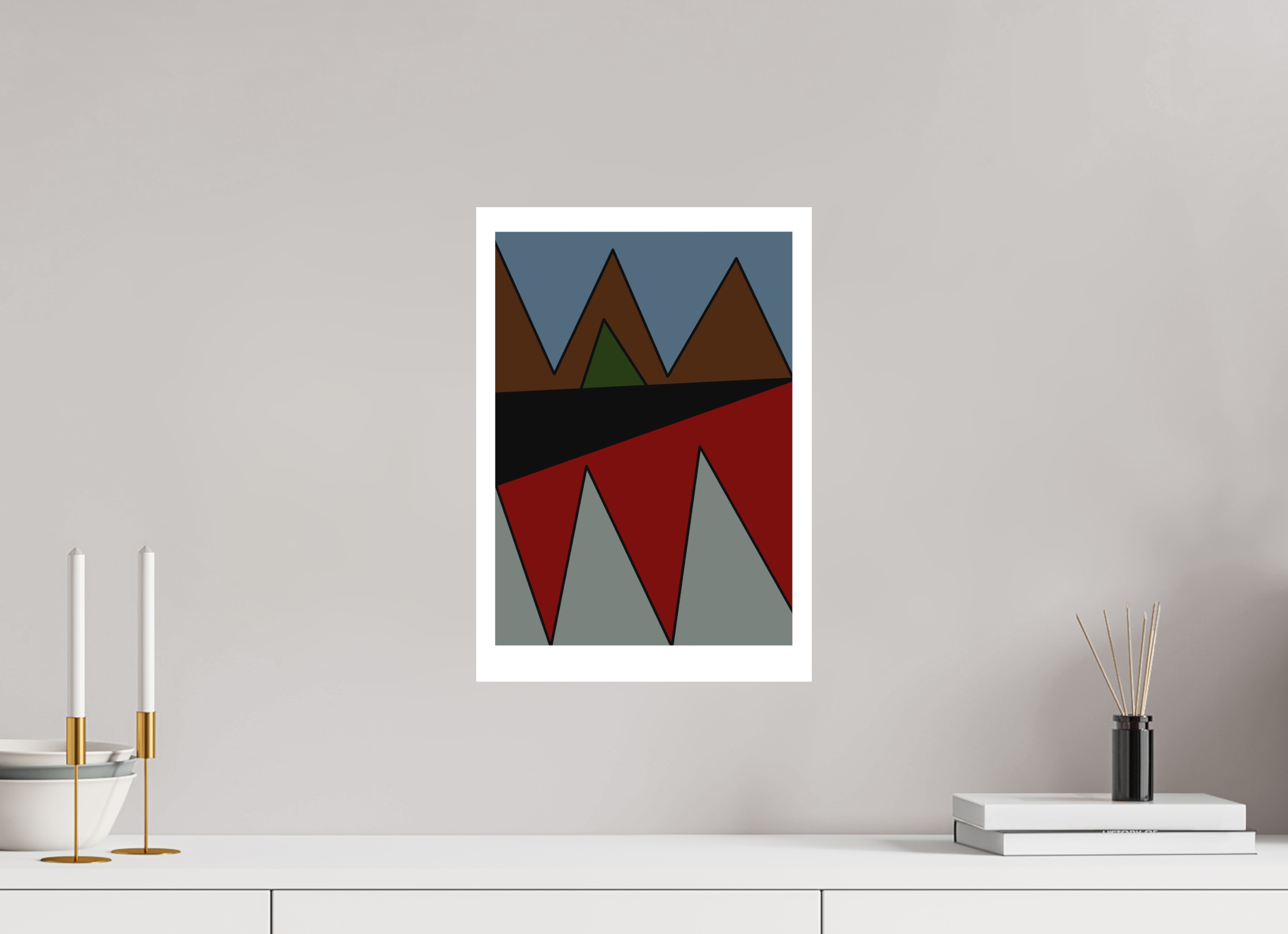 DIN A3 (29,7 x 42 cm), Ilona Mangold - FineArt Paper (no frame) Bold Geometry – Modern Abstract Art Print