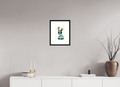 DIN A4 (21 x 29,7 cm), Ilona Mangold A4 - Framed (Black Oak) Dual Identity – Framed Abstract Wall Art