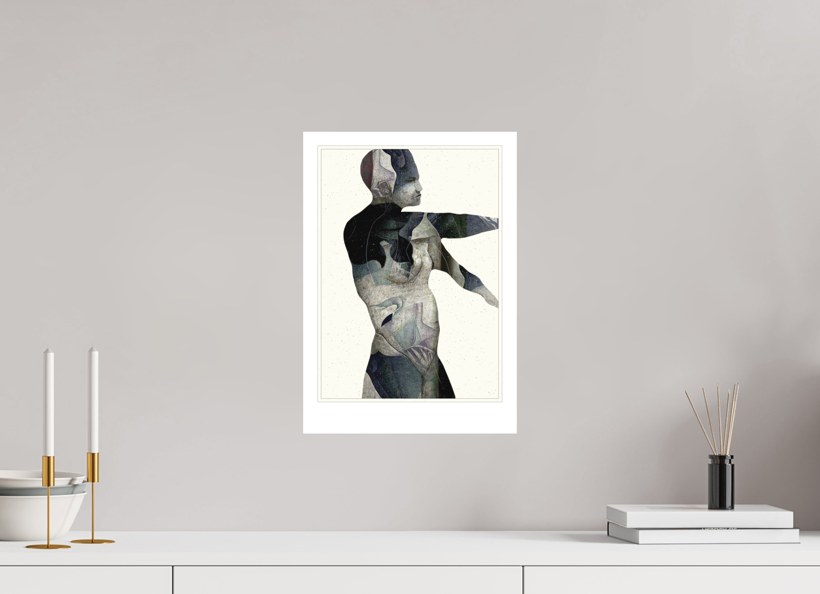 DIN A3 (29,7 x 42 cm), Ilona Mangold - FineArt Paper (no frame) Fluid Figure – Modern Abstract Art Print