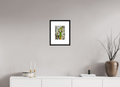 DIN A4 (21 x 29,7 cm), Ilona Mangold A4 - Framed (Black Oak) Last Willos - Framed Abstract Wall Art