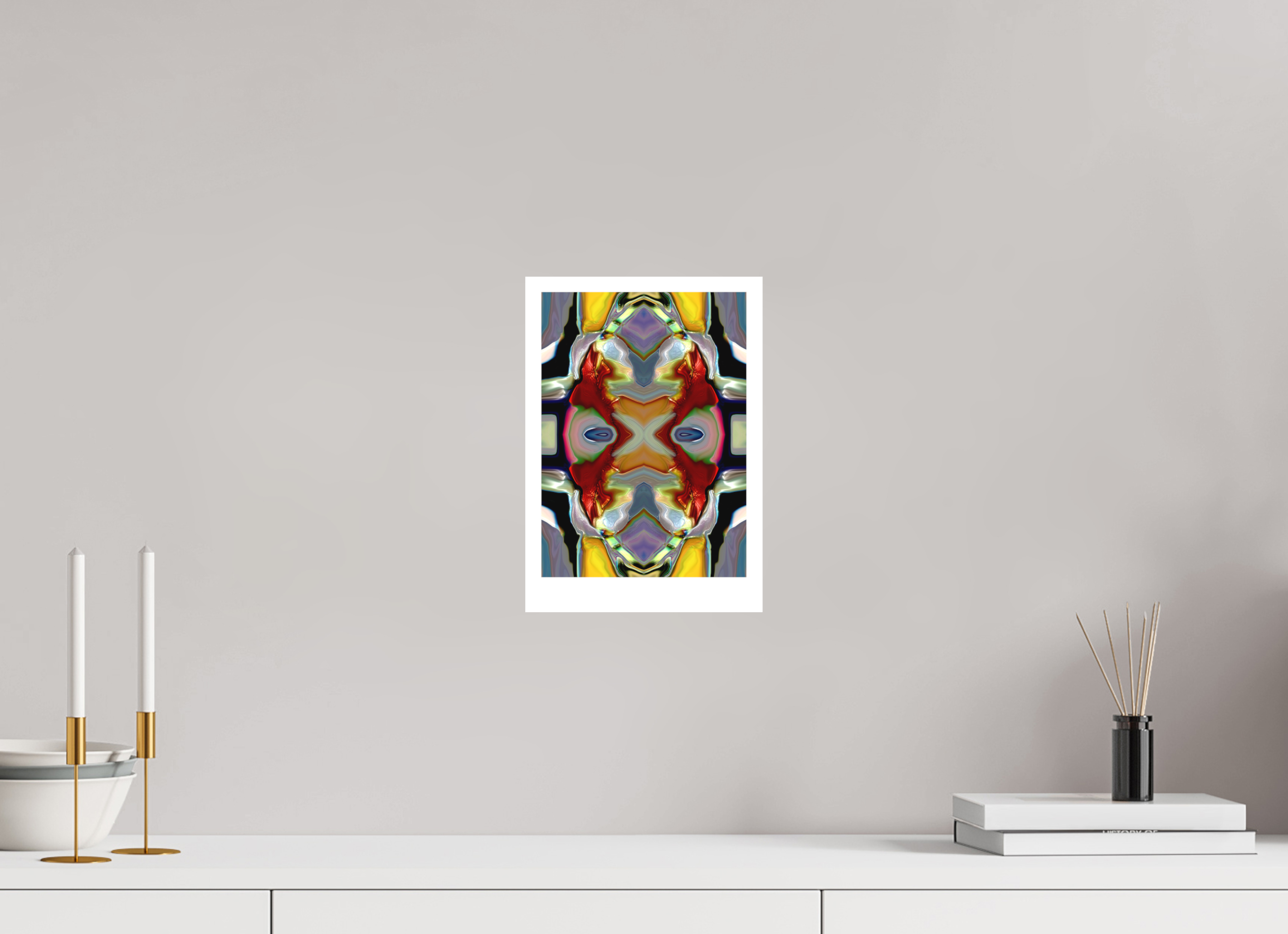 DIN A4 (21 x 29,7 cm), Ilona Mangold - FineArt Paper (no frame) Vivid Reflection – Modern Abstract Art Print