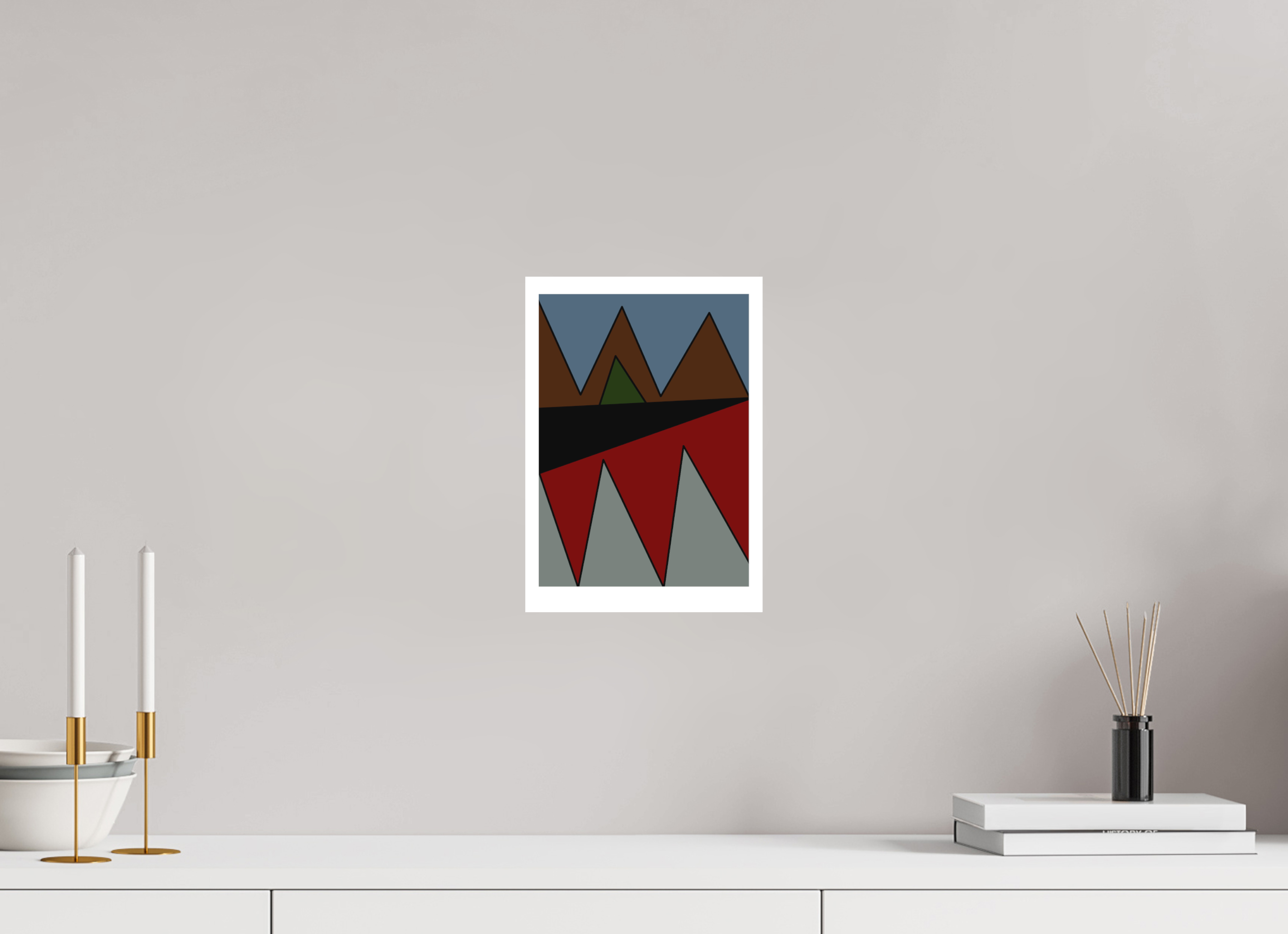 DIN A4 (21 x 29,7 cm), Ilona Mangold - FineArt Paper (no frame) Bold Geometry – Modern Abstract Art Print