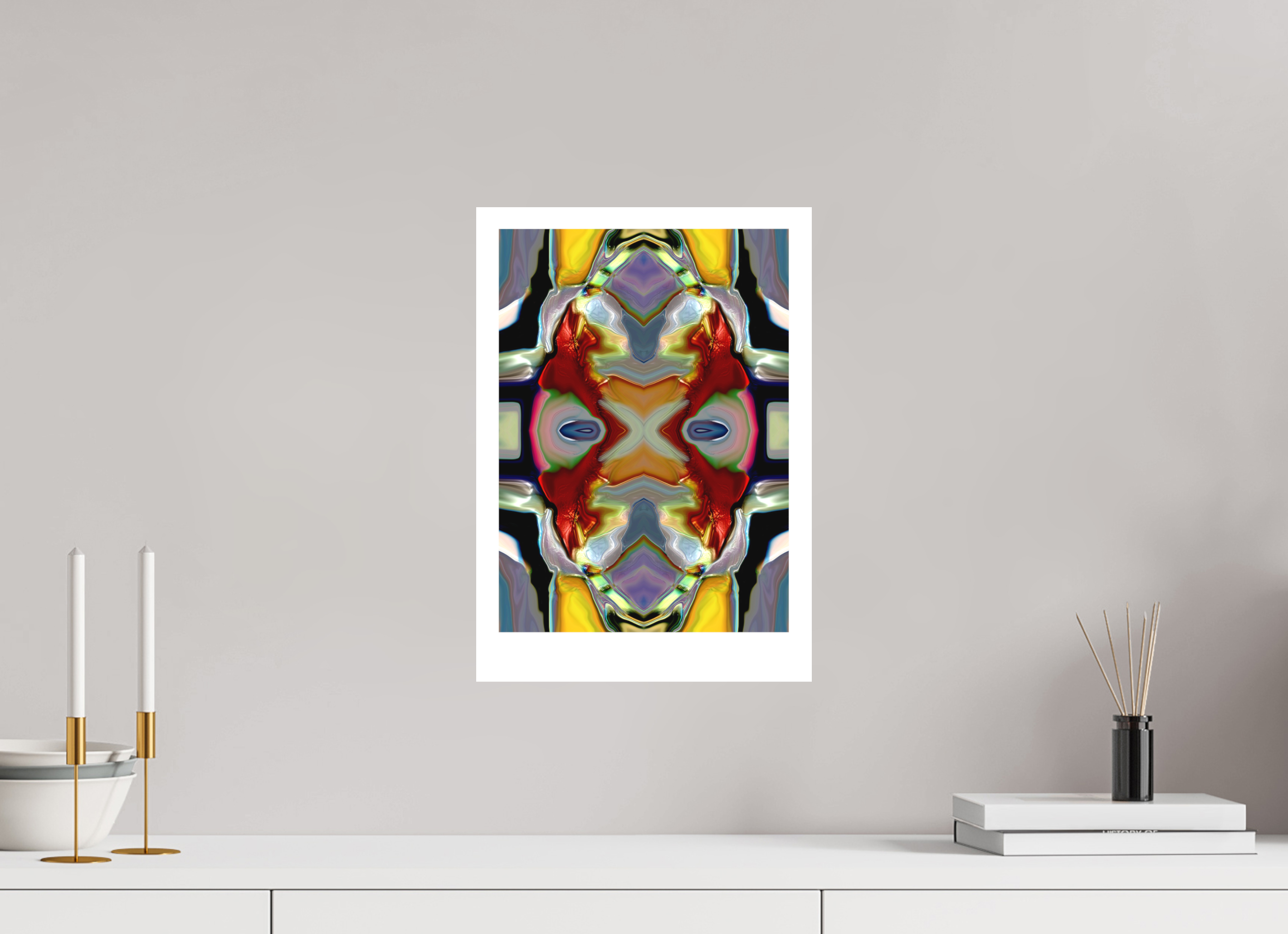 DIN A3 (29,7 x 42 cm), Ilona Mangold - FineArt Paper (no frame) Vivid Reflection – Modern Abstract Art Print