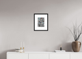 DIN A4 (21 x 29,7 cm), Ilona Mangold A4 - Framed (Black Oak) Urban Layers – Framed Abstract Wall Art