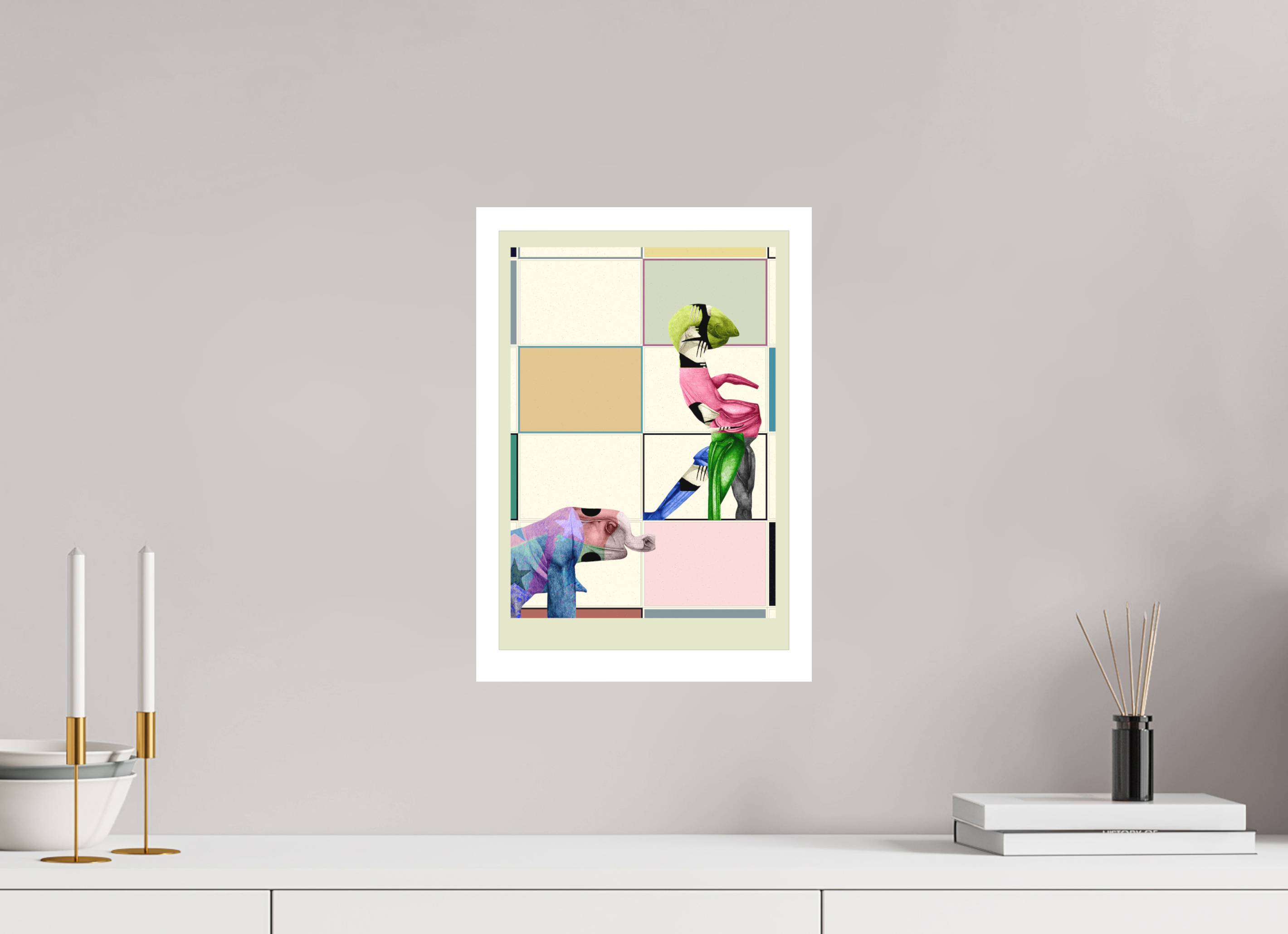 DIN A3 (29,7 x 42 cm), Ilona Mangold - FineArt Paper (no frame) Playful Balance – Modern Abstract Art Print