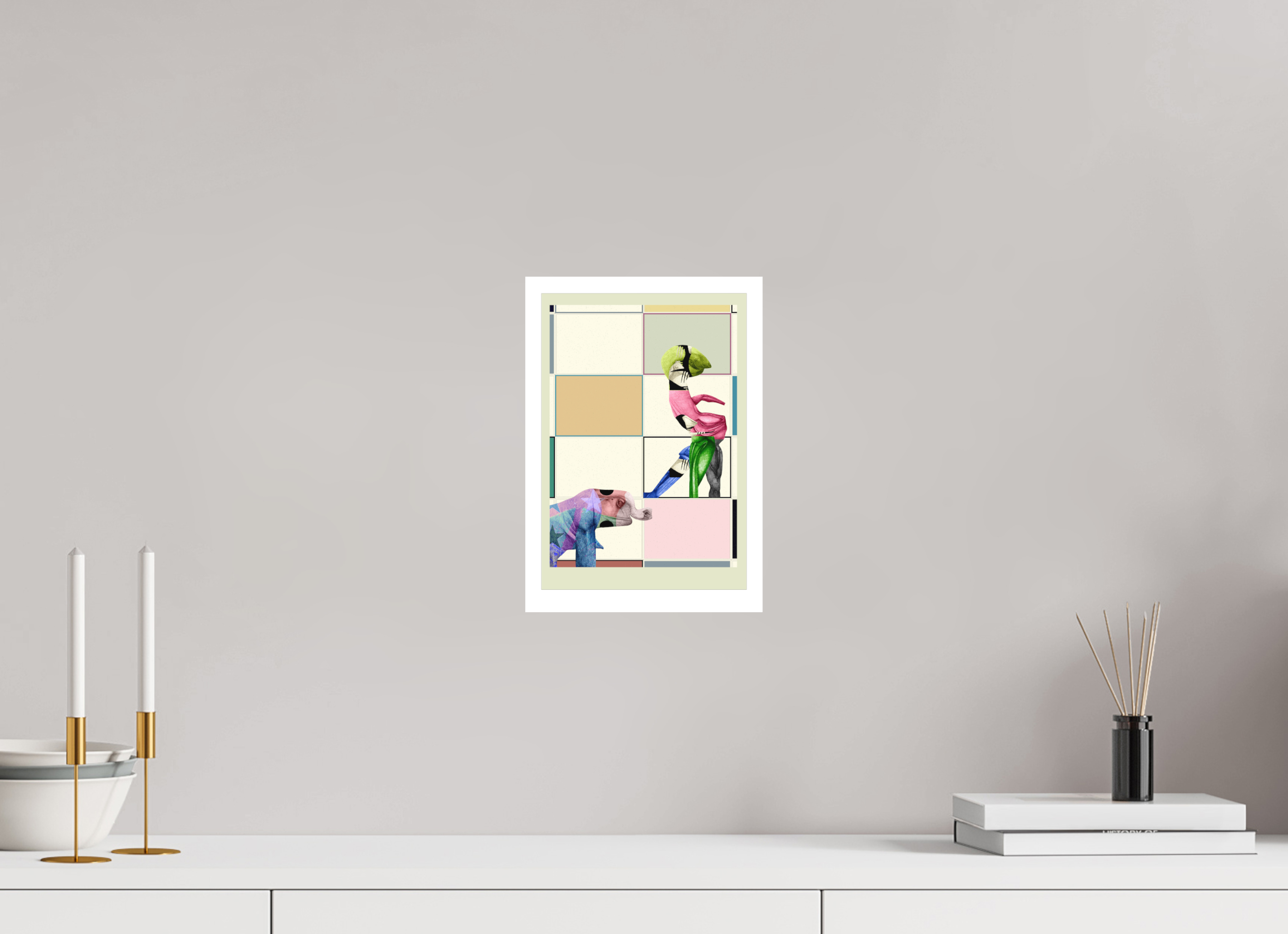 DIN A4 (21 x 29,7 cm), Ilona Mangold - FineArt Paper (no frame) Playful Balance – Modern Abstract Art Print