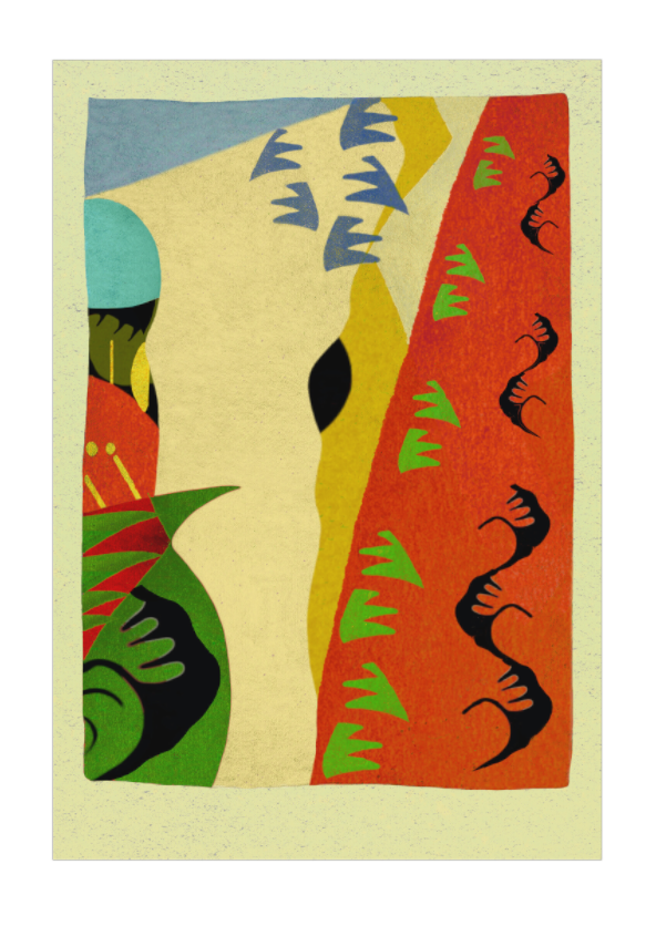 Main image Warm Landscape – Modern Abstract Wall Art Print