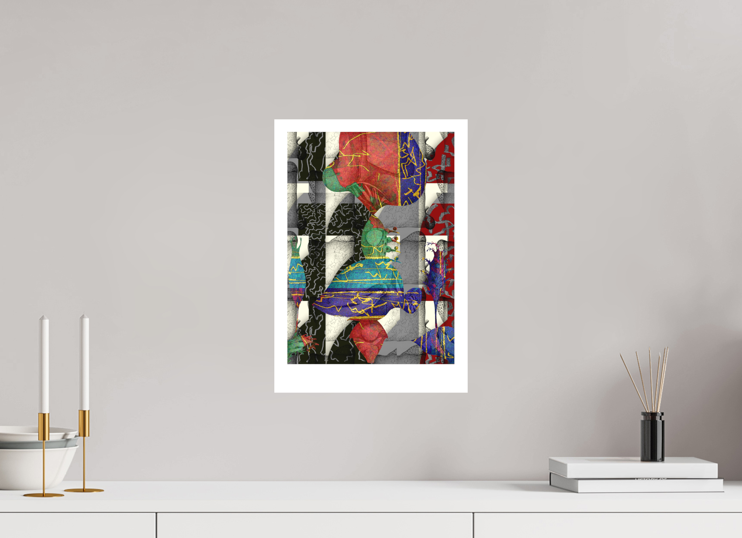 DIN A3 (29,7 x 42 cm), Ilona Mangold - FineArt Paper (no frame) Ser Lloras - Modern Abstract Art Print