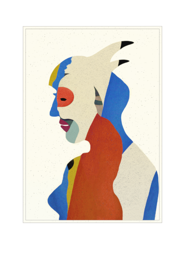 Main image Vivid Profile – Modern Abstract Art Print