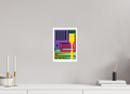 DIN A4 (21 x 29,7 cm), Ilona Mangold - FineArt Paper (no frame) Neon Structure – Modern Abstract Art Print