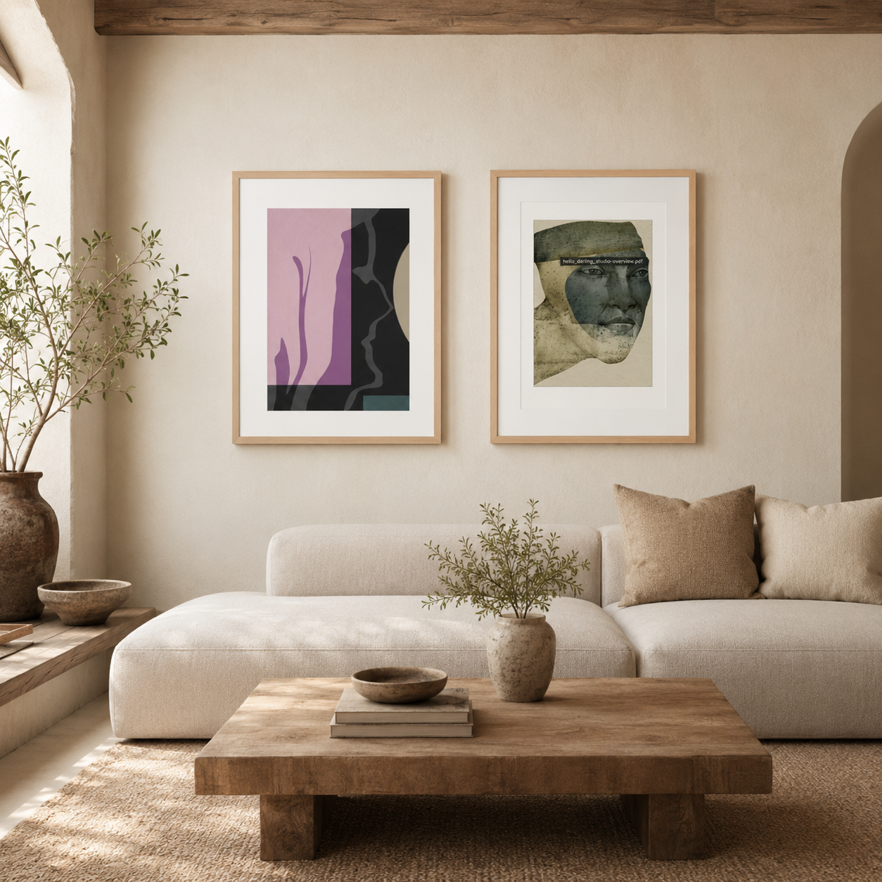 Silent Dialogue Set – Curated Diptych
