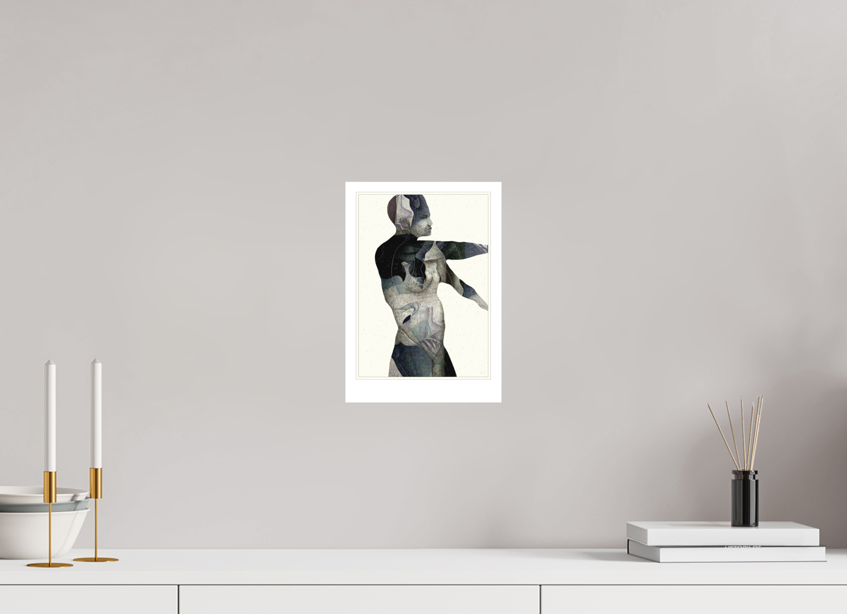 DIN A4 (21 x 29,7 cm), Ilona Mangold - FineArt Paper (no frame) Fluid Figure – Modern Abstract Art Print