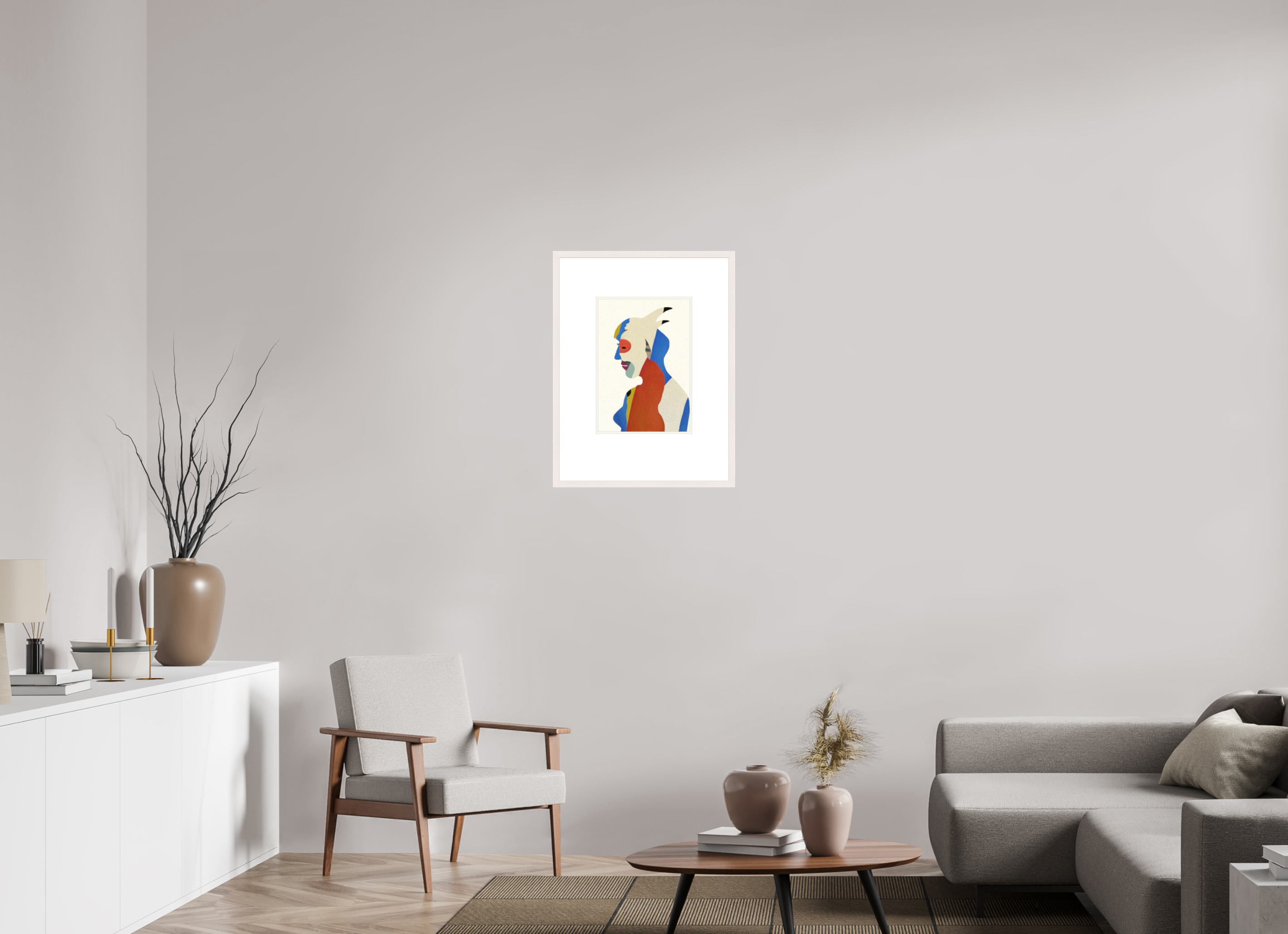 DIN A2 (42 x 59,4 cm), Ilona Mangold A4 Framed Vivid Profile – Framed Abstract Wall Art