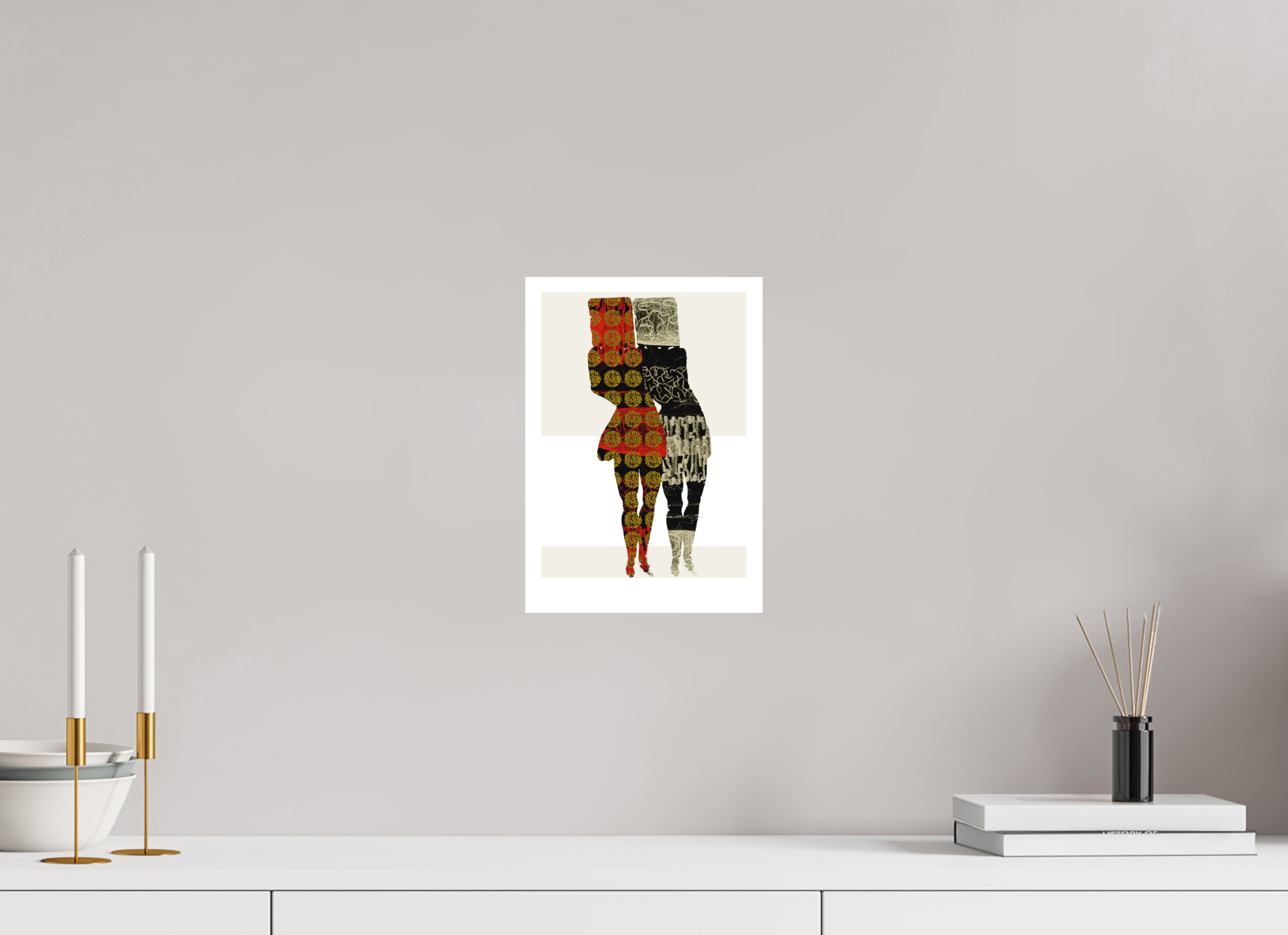 DIN A4 (21 x 29,7 cm), Ilona Mangold - FineArt Paper (no frame) Shared Rhythm – Modern Abstract Art Print