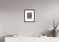 DIN A4 (21 x 29,7 cm), Ilona Mangold A4 - Framed (Black Oak) Vivid Reflection – Framed Abstract Wall Art