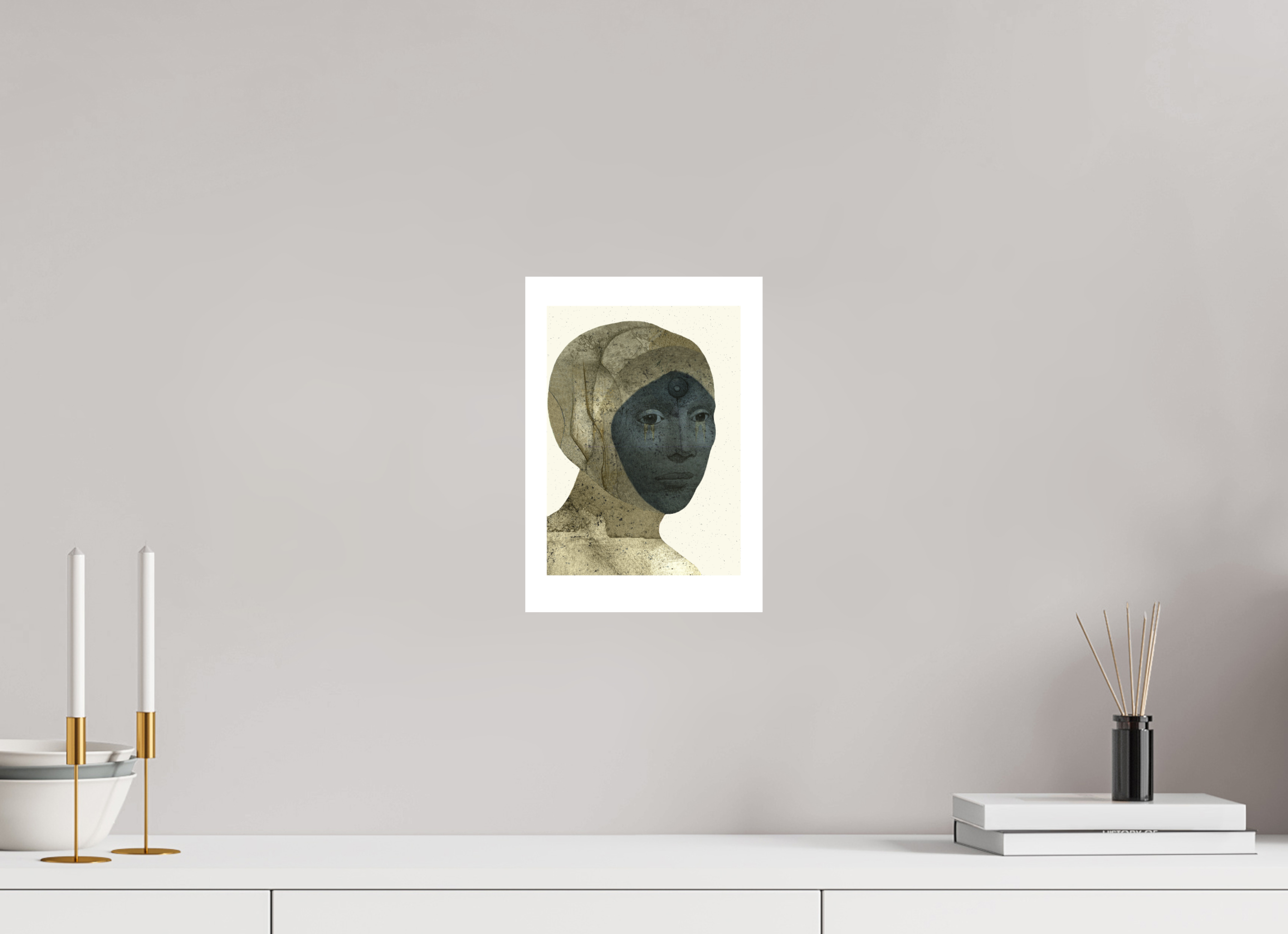 DIN A4 (21 x 29,7 cm), Ilona Mangold - FineArt Paper (no frame) Still Presence – Modern Abstract Art Print