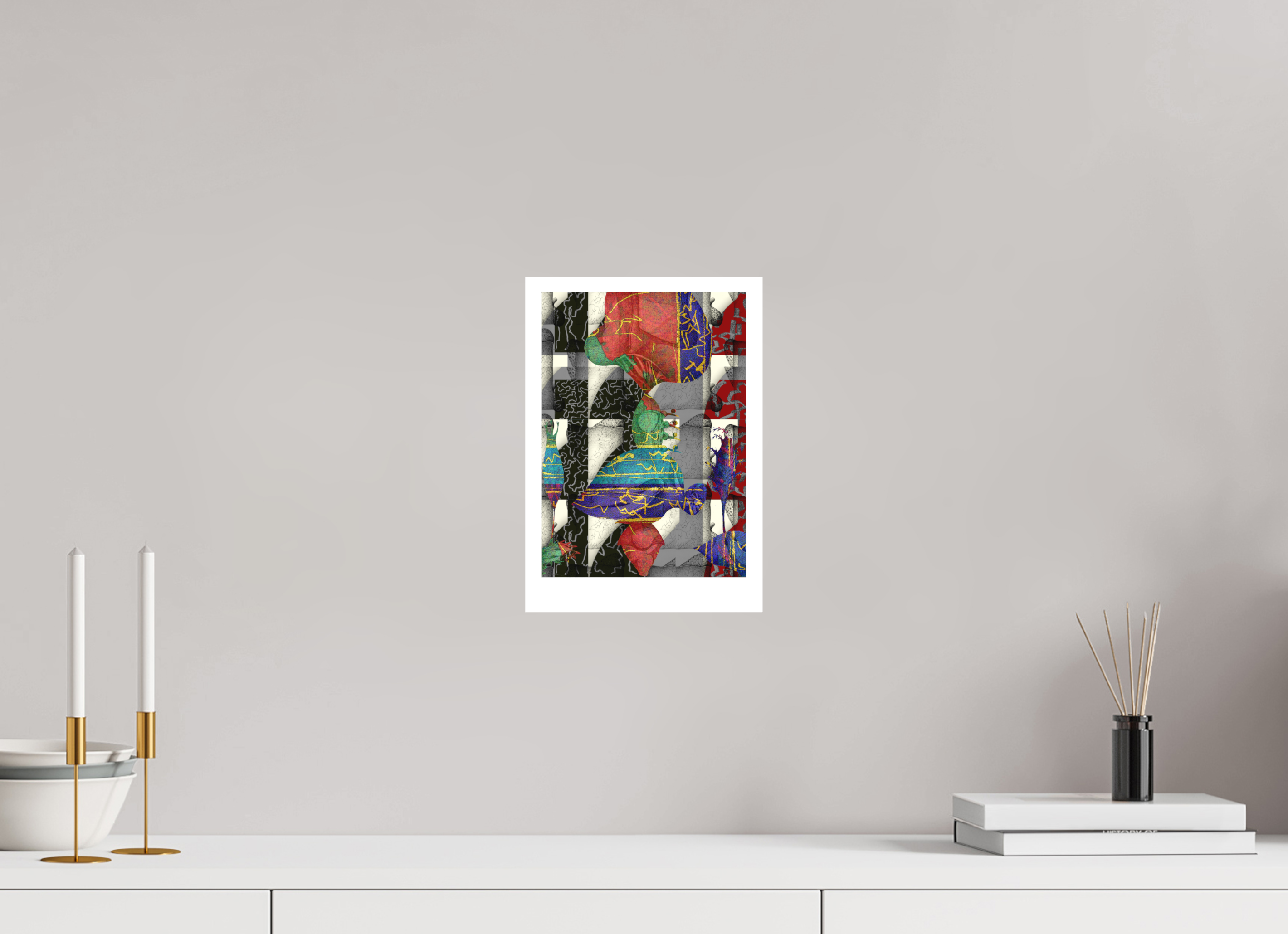 DIN A4 (21 x 29,7 cm), Ilona Mangold - FineArt Paper (no frame) Ser Lloras - Modern Abstract Art Print