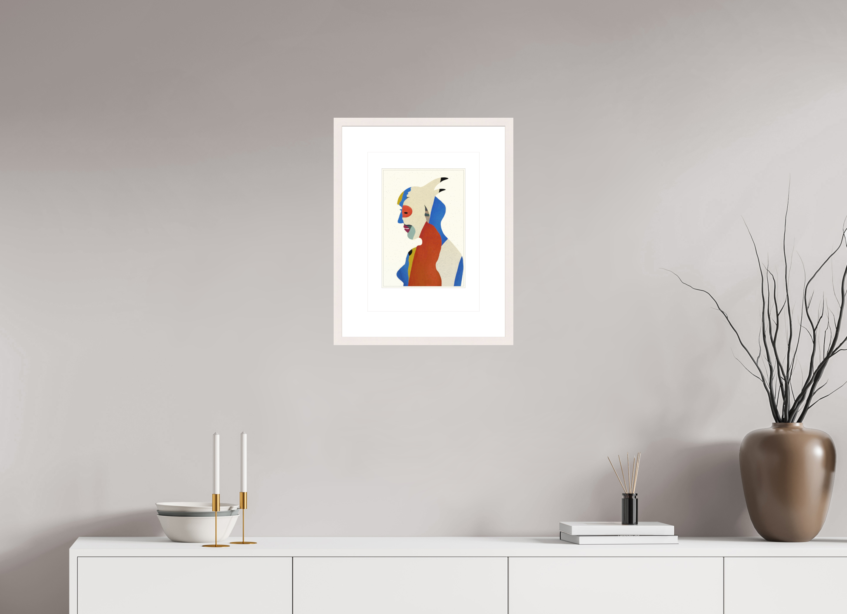 DIN A3 (29,7 x 42 cm), Ilona Mangold A4 Framed Vivid Profile – Framed Abstract Wall Art