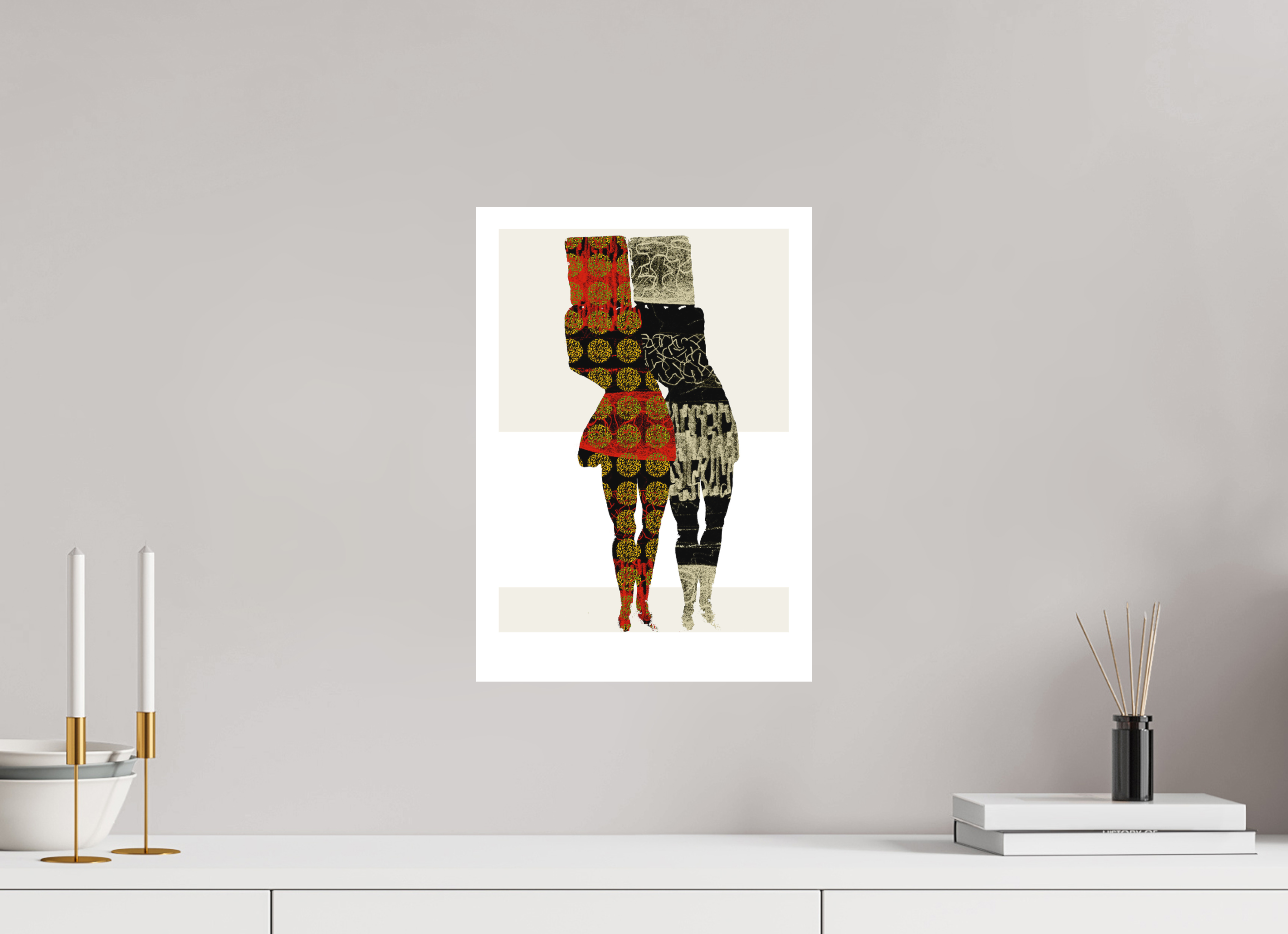 DIN A3 (29,7 x 42 cm), Ilona Mangold - FineArt Paper (no frame) Shared Rhythm – Modern Abstract Art Print