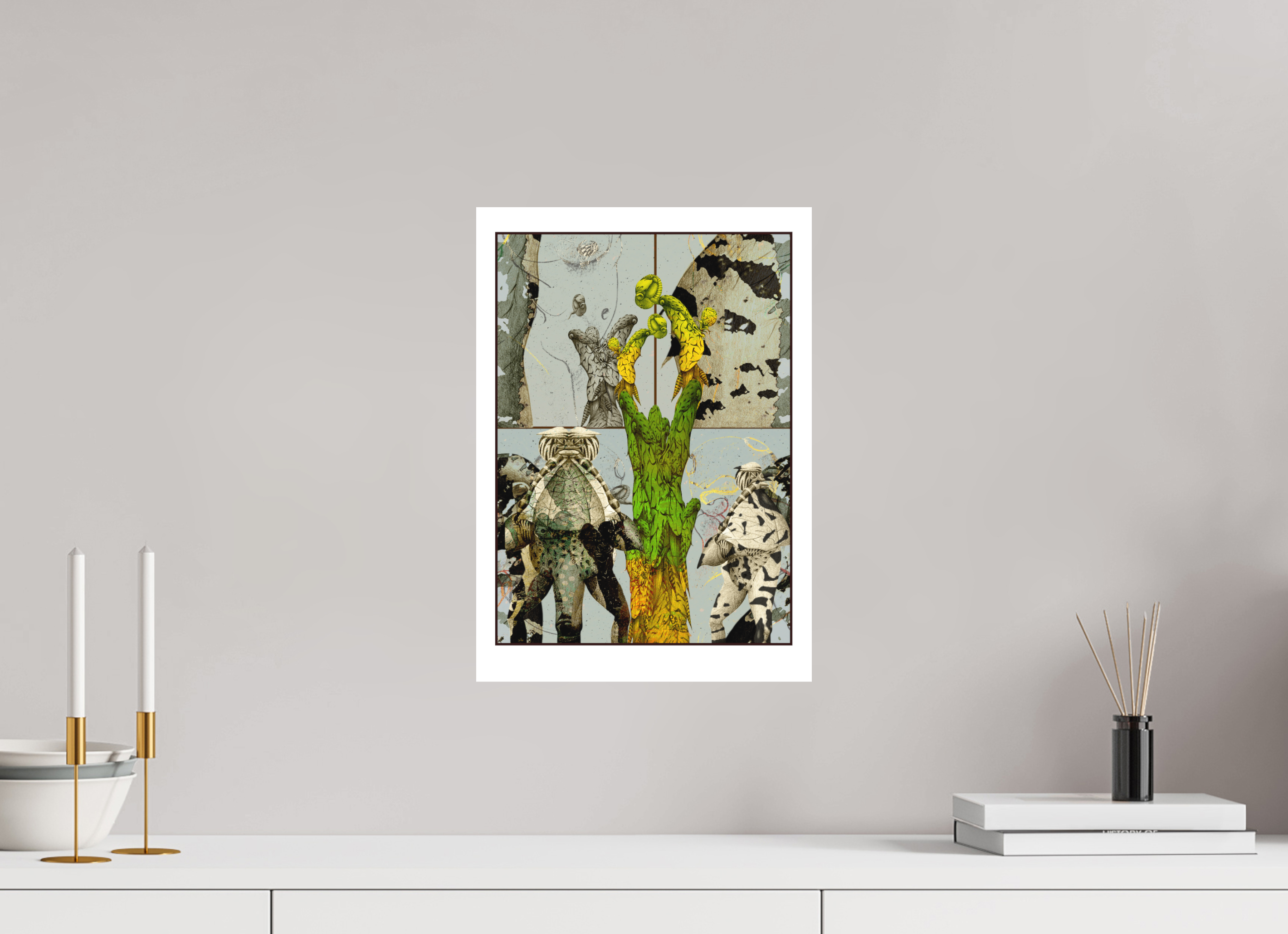 DIN A3 (29,7 x 42 cm), Ilona Mangold - FineArt Paper (no frame) Last Willow - Modern Abstract Art Print