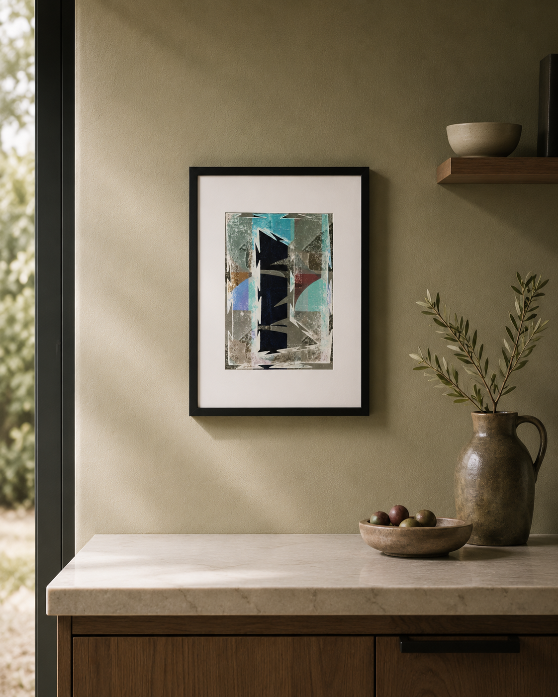 Quiet Geometry – Framed Abstract Wall Art