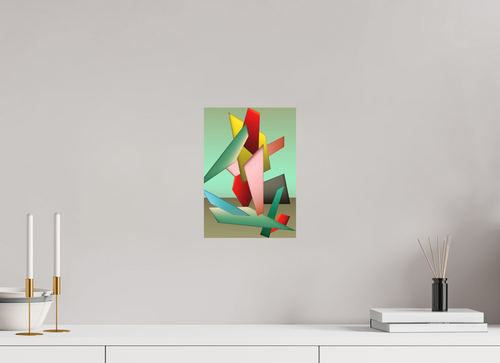 DIN A4 (21 x 29,7 cm), Ilona Mangold - FineArt Paper (no frame) Dynamic Balance – Modern Framed Abstract Wall Art Print