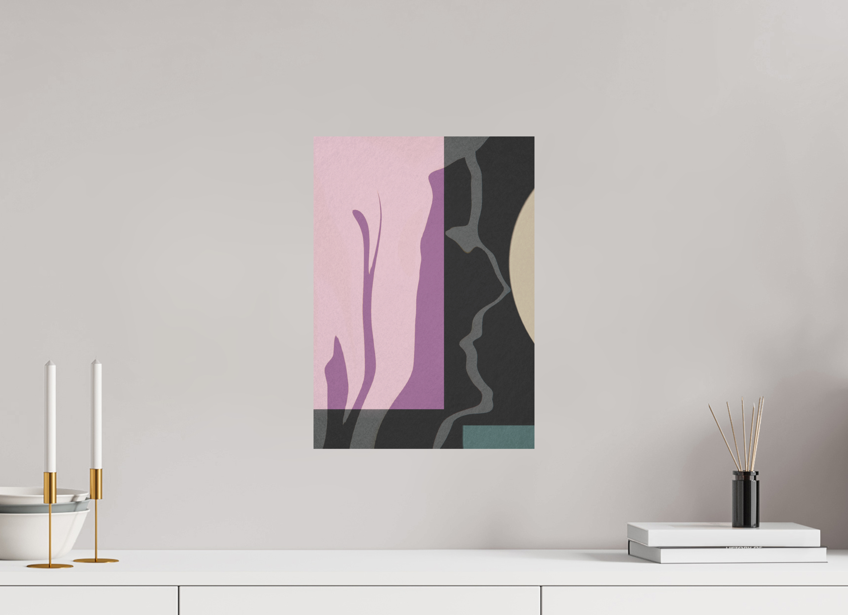 DIN A3 (29,7 x 42 cm), Ilona Mangold - FineArt Paper (no frame) Quiet Presence – Modern Abstract Wall Art Print