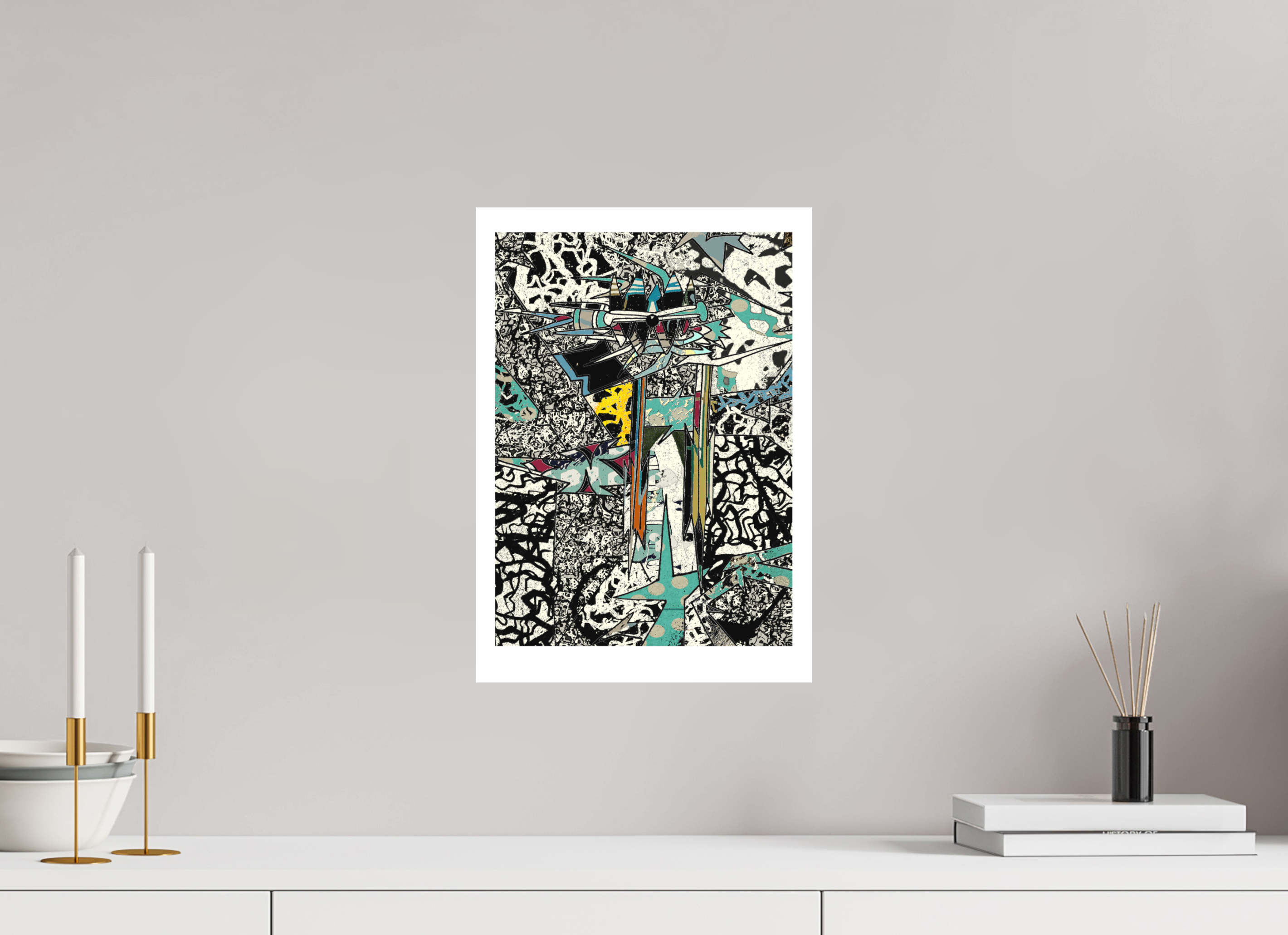 DIN A3 (29,7 x 42 cm), Ilona Mangold - FineArt Paper (no frame) Tension Structure – Modern Abstract Wall Art Print